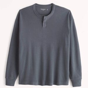 Abercrombie and Fitch Ribbed Thermal Henley size XL NWT